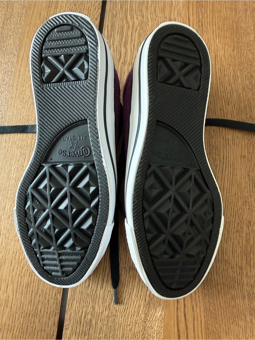 Women's Converse All Star CTAS Madison Sneakers in Deep Purple with Black Laces - Picture 3 of 4